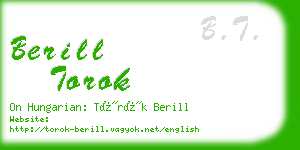 berill torok business card