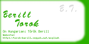 berill torok business card